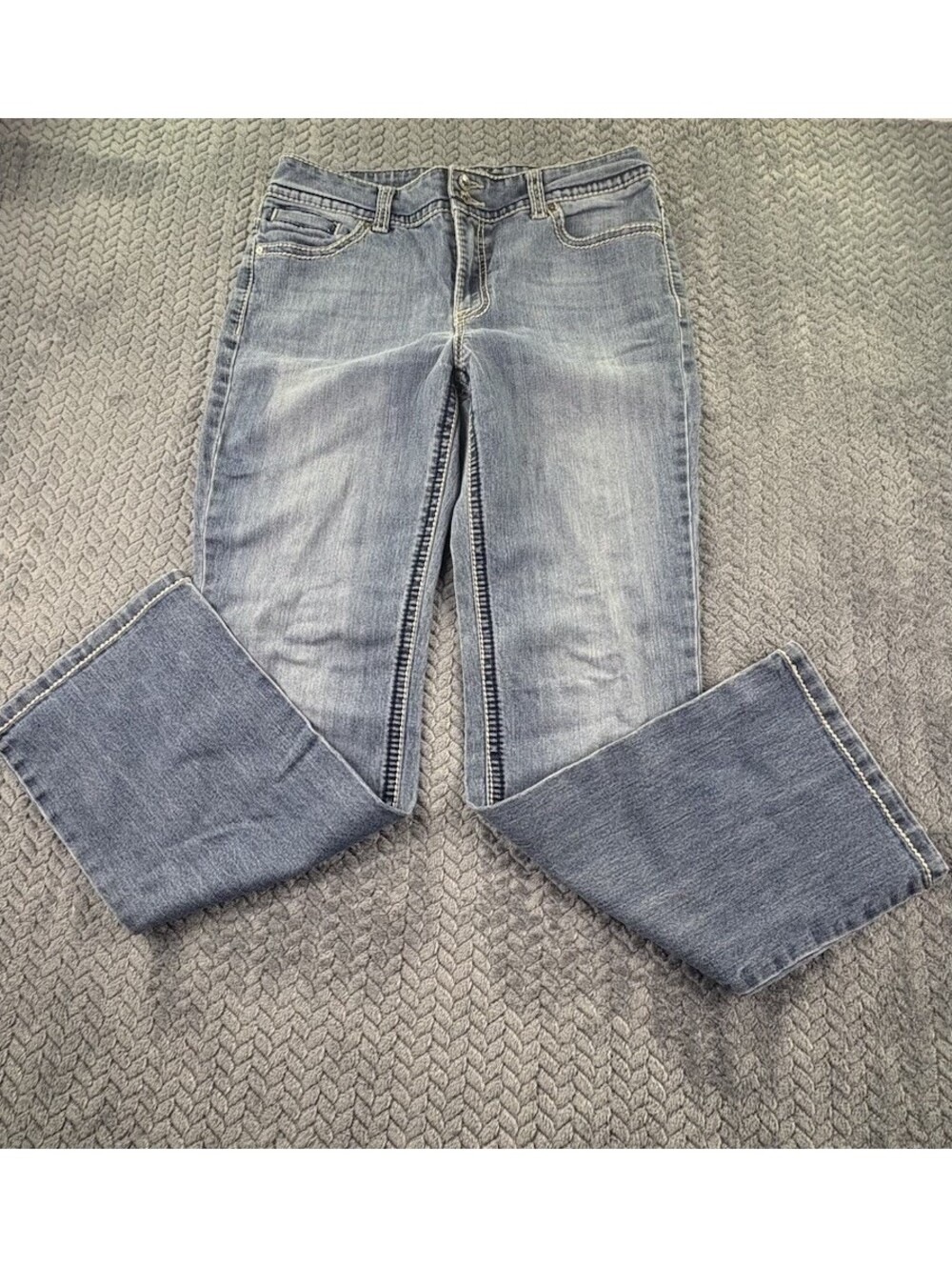 Nine West Jeans Size 29/10 Light Date Night Fit Rhinestones Embroidery 0087